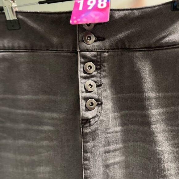 Prana Black Button-Front Pencil Skirt #DO198 - Picture 4 of 7